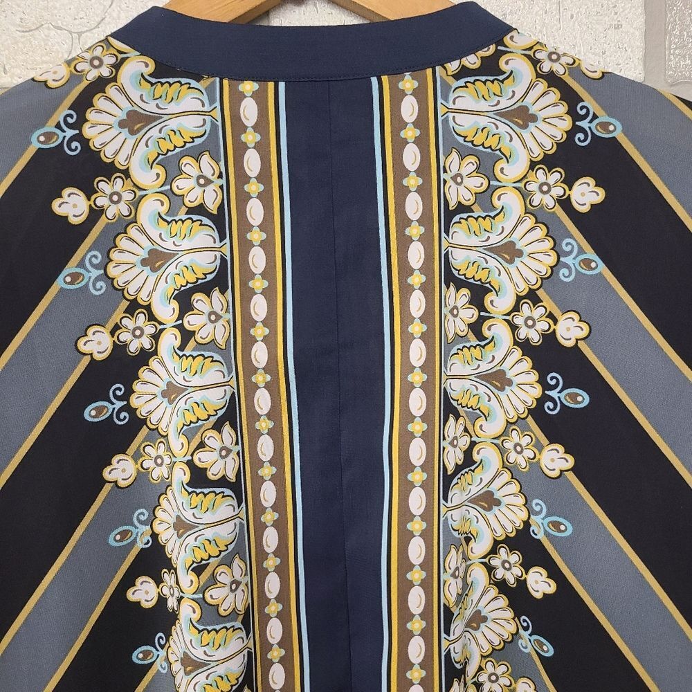 Bob Mackie Striped Pattern Button Down Tunic Size… - image 5